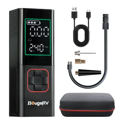 BougeRV Car Wireless Air Compressor,160 PSI Portable Tire Inflator with 20000mAh battery,Multifunctional&Automotive Electric Tire Inflator Pump for Car,Motorcycle,Bicycle,Ball,Car,Car Accessories, Men Gifts