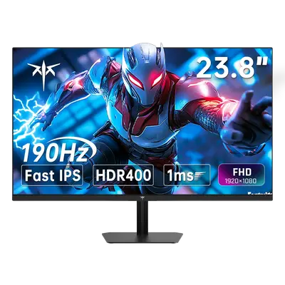 Ktc 24" FHD 1080P Gaming Monitor for Gaming Setup, Native 180Hz Fast IPS Panel, 190Hz Overclocked Refresh Rate, HDR 400, 1000:1 Contrast Ratio, 133% sRGB, Adaptive-Sync, 1ms Response Time, 2 HDMI, 1 DP Ports, Tilt-Adjustable, Eye Care, H24F8