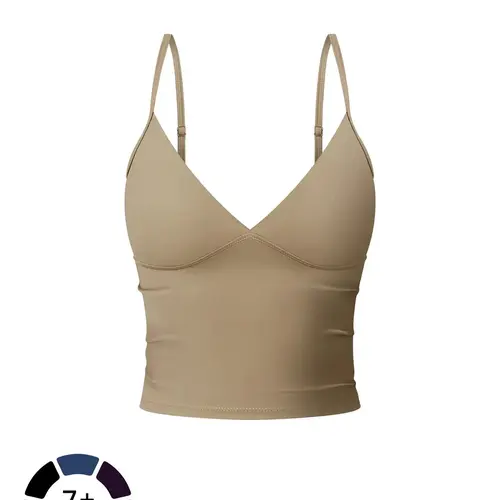 Women's Solid Color Sports Cami Top, Breathable Comfortable Sports Top, Ladies Sportswear for Indoor Outdoor Wear, Sleeveless Gym Top, Athletic Fitness Clothes, Fitted Design Activewear, Athletic Fashion