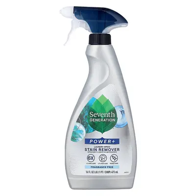 Seventh Generation Power+, Laundry Spray Stain Remover, Fragrance Free, 16 fl oz (473 ml)