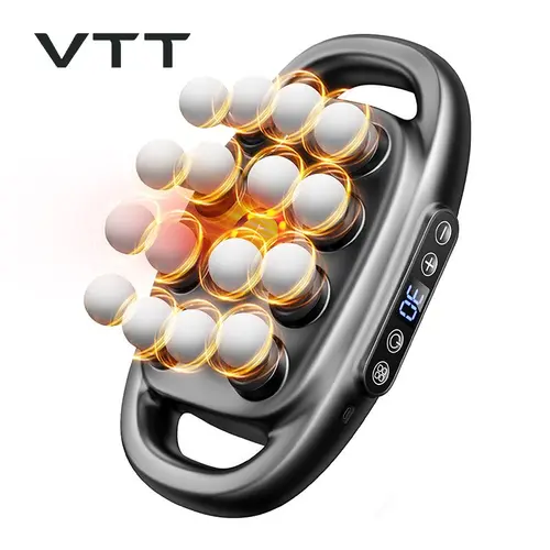 VTT 16-Head Massage Gun with 30 Levels & 3 Modes Deep Tissue Percussion Massager for Back Shoulders Legs and Foot Pain Relief Quiet Muscle Massage Gun with Red Light Therapy Adjustable Daily Use Sixteen-Head Model Gift summerwins