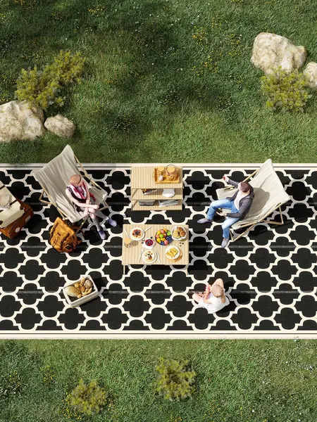 #Summervibes Outsunny Reversible Outdoor Rug, 9' x 18' Waterproof Plastic Straw Floor Mat, Portable RV Camping Carpet, Large Floor Mat for Backyard, Deck, Picnic,summerwins