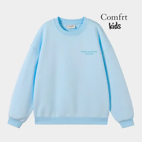 Comfrt Kids | Pastel Crew | Oversized Fit, Super Soft Combed Cotton Blend, Heavy Weight Crewneck Sweatshirt