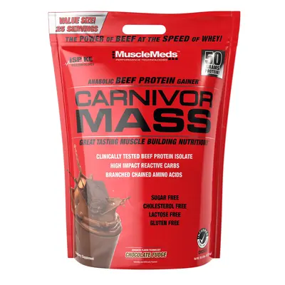 CARNIVOR MASS, 50g High Calorie Beef Protein, 10lb Supplement