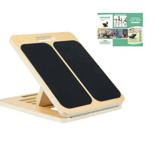 【summer sale deals]】Portable Wooden Slant Board for Calf Stretching Squats Calf Stretcher Physical Therapy Equipment Adjustable Incline Board for Knees Ankle Heel Feet Leg,springtok,Includes ankle brace and instructions Yoga Curve Chair Workout Bands