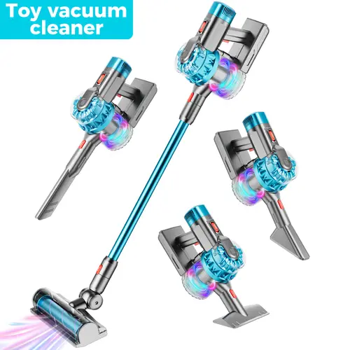 Toys Vacuum Cleaner BLAXTEM 4-in-1 Kids Cleaning Playset- NOT Real Vacuum, with Light, Sound, Interactive Play - Toddler Gifts for Ages 3-7+ (Holiday, Birthday)