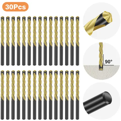 30Pcs M2 Steel Hyper-Speed Roughing Drywall Router Bits–5/32" Shank & Tip,7/8" Cutting Depth,2.4" Length,Rotary Cutter Bit, Durable Cutting Router Bits Tools Effective Robust