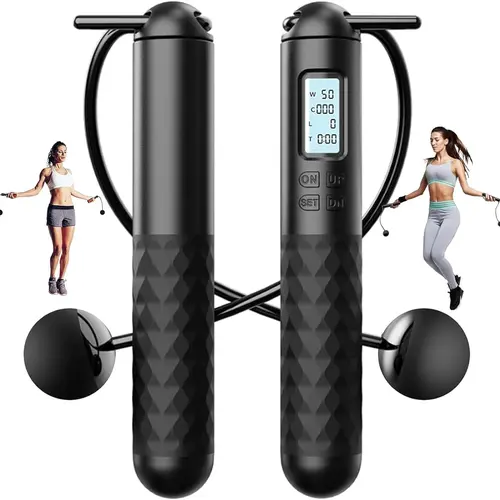 Smart Gravity Ball Jump Rope - Cordless Skipping with Digital Counter, Adjustable Weight for Home/Gym Workouts