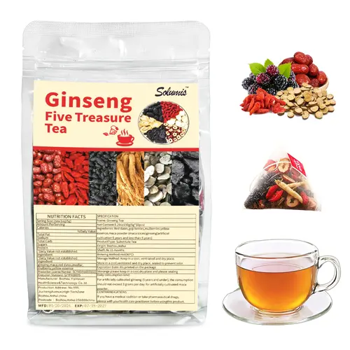 Ginseng Renal Herbal Tea - Healthy Chinese Herbal Blend, 5-Treasures Natural Nourishing Tea, Traditional Formula, Unisex Value Pack,summerwins