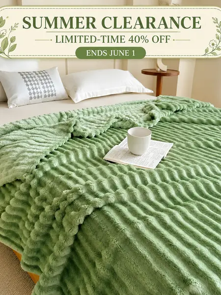 Raybee 300GSM Super Soft Cozy Fleece Cooling Blanket - Breathable Bed Throw, Lightweight Household Item for Bedroom, Couch, Perfect Gift Idea
