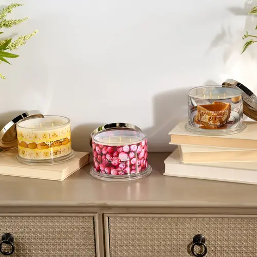 HomeWorx by Slatkin + Co. S/3 18oz Holiday Classic Candles