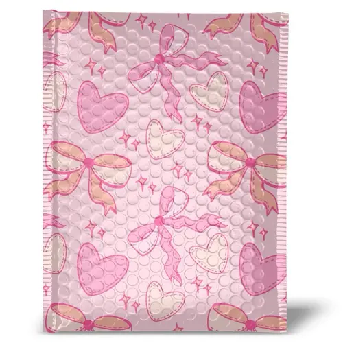 Pretty Package Store Bubble Poly Mailer 50 Pack Shipping Bags for Small Business Large Mailing Envelopes Padded Pink Coquette Bubble Mailer