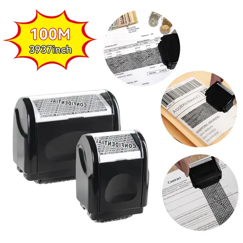 TAKOO Privacy Protection Roller Stamp for Identity Theft Prevention, Address & Billing Info Blocker, Home & Office Mailing Essentials 100m Long-Lasting Roll