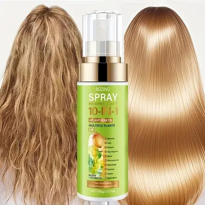 ROZINO 10-in-1 Hair Spray Non-Sticky Fresh & Fluffy Lightweight Edge Control Gel with Scented Formula for Everyday Use