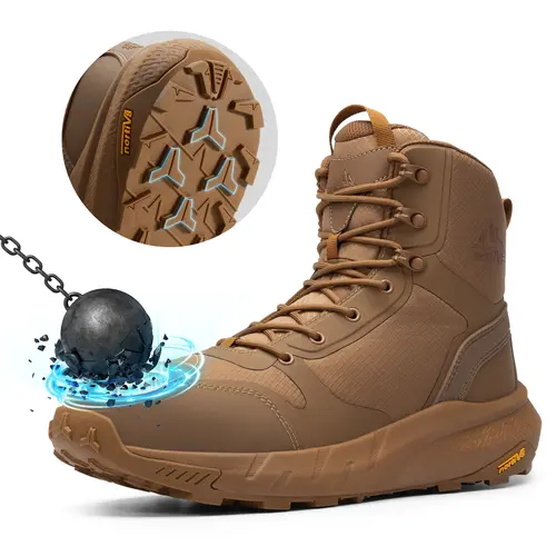 【DealsforYouDays】NORTIV 8 Men's Nano Composite Toe Work Boots Safety Boots with Side Zipper Construction & Warehouse Metrostrike-Nano Black All Seasons Round Toe Laces Closure - Worker Closed Footwear summervibes,summervibes tiktokshop,father'sdaygifts