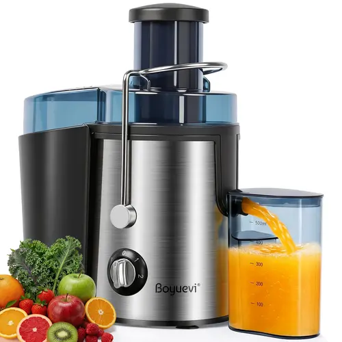 BOYUEVI-800W Home Use Multi-function Electric Juicer with 3" Feed Chute for Whole Fruits and Veg, Centrifugal Juicer with 30 oz. Juice Jug,BPA-Free, Easy to Clean