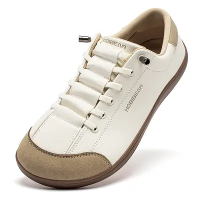 HOBIBEAR Women's Barefoot Fashionable Sneakers - 0-Drop Wide-Toe Leather, Flexible Lightweight Flat-Bottomed All-Terrain Athletic Footwear, Training & Walking Shoes