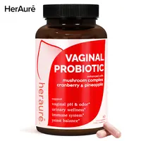 HerAuré Women’s Probiotics - pH Balance, Odor Control, Flora Health, Moisture & Tightening Support, 7 Billion CFU Probiotic, Prebiotic, 7-in-1 Mushroom Blend, Cranberry & Pineapple, Self-Care Gift, Healthcare, beach essentials, Deals For You Days