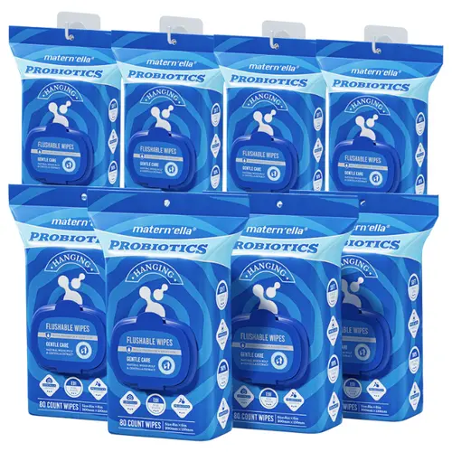 Maternella Adult Unscented Butt Wipes, 2 Sizes: Extra Large (XL) Hanging 640ct Home & Mini 180ct Travel Packs, Plant Fibers Alcohol-Free, Eco-Friendly Degradable Tissues & Napkins Disposable Wet Dry Cleaning Wipes, Soft Mild Sustainable Home Care Supplies