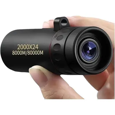 Compact High Power Monocular Telescope, 8X Magnification Portable Single Tube for Hiking, Bird Watching, Stargazing, and Outdoor Adventures