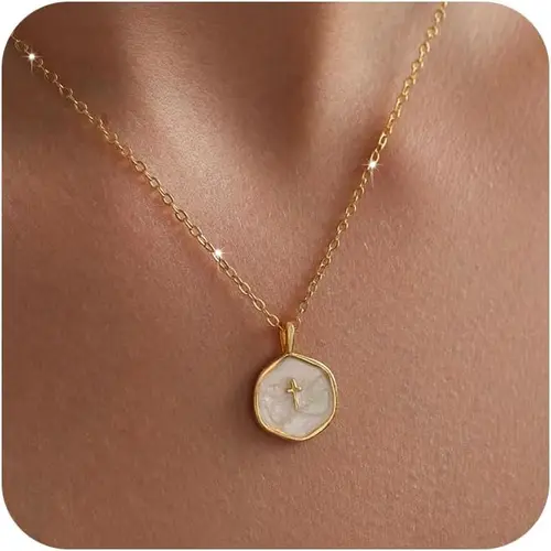 Tewiky 14K Gold Plated Cross Necklace for Women - Dainty Simple Gold Plated Cross Pendant, Elegant & Hypoallergenic Brass Jewelry for Mother's Day Gifts summerwins