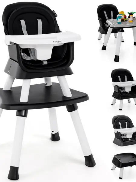 Baby High Chair, Convertible Highchair for Babies & Toddlers | Booster Seat | Table and Chair Set | Infant Feeding Chair with Safety Harness, Removable Tray,Christmas Festival Gift mothersdaygift,Summervibes