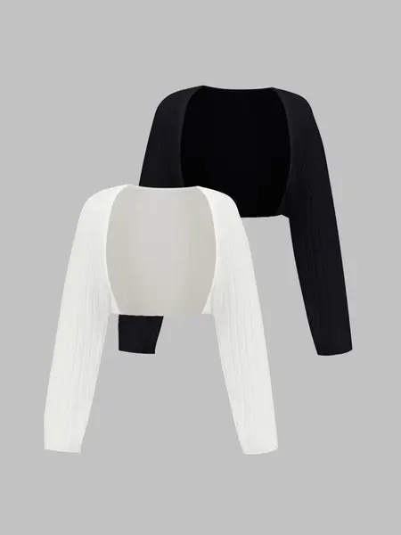 2 Pieces Set, Stylish Design, Knit, Knitwear, Fit, Long Sleeve, Perfect for Daily Use & Special Occasions, High-Quality Material, Ideal Gift Choice, Womenswear Tops