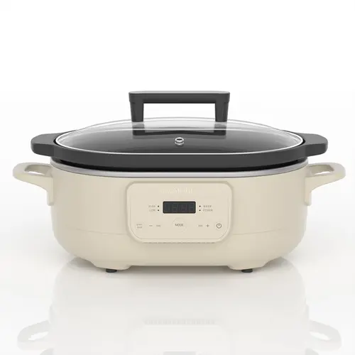MAGNIFIQUE 6-Qt Programmable Slow Cooker - Multifunction Cooking System with Removable Non-Stick Pot, Eco-Friendly Non-Toxic Digital Rice Cooker for Small Kitchens