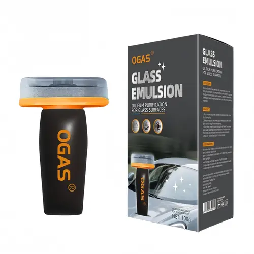 Windshield Oil Film Eraser Wand Pro Kit - All-in-1 with Cleaning Emulsion, Sponge & Degreaser Spray, Windshield Cleaner for Deep Clean, Heavy Duty Water Spot Remover, Glass Compound Oil Remover Window Seals, Easy Remove Glass Cleaners (Father’s Day Gift)
