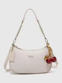 Women's Solid Color Chain Strap Bag, Fashionable Shoulder Bag for Daily Used, Casual Crossbody Trendy Versatile High-quality Daily Commuting, Girl Fashionable Shopping Convertible Shoulder Bag, Crossbody Shoulder Handbag
