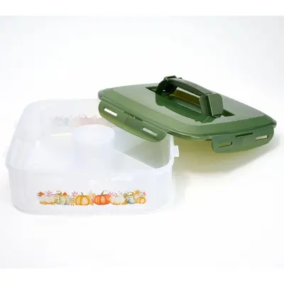 LocknLock Harvest Printed Appetizer & Dessert Tray