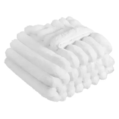 【fathersdaygift】VEVOR Throw Blanket,50 x 60 Inches / 1270 x 1524 mmFaux Fur Cozy Throw BlanketsCute Small Fuzzy ThrowsLightweight Super Soft Bed BlanketIdeal for CouchSofaBedroomWhite