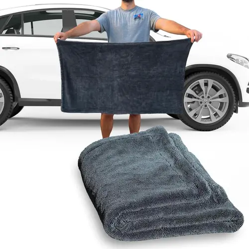 DEXH 1300GSM Microfiber Car Drying Towel — Ultra Absorbent Edgeless Scratch-Free Auto Detailing Towel (Pack of 1~3) summerwins
