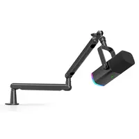 fifine AM8 Gaming Microphone and Low Profile Arm Stand Bundle, XLR/USB Dynamic Mic with Mute Button, RGB Lighting, Desktop Stand, Adjustable Boom Arm Kit with Screw Adapter for YouTube Twitch Streaming Studio Audio Smartphone,father'sdaygifts
