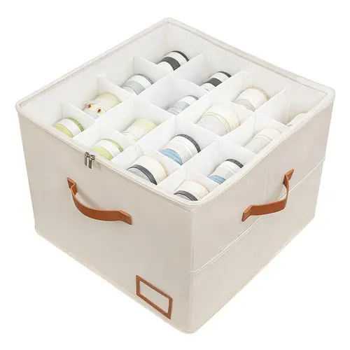 Shoe Organizer for Closet, Fabric Shoe Storage Boxes with Clear Cover, Adjustable Dividers for Storage, Foldable Space-saving Storage Container Bins, Fits 8-16 Pairs Back to school season mothersdaygift