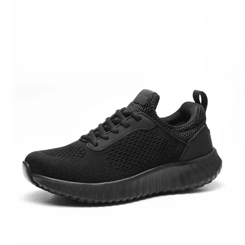 BRUNO MARC Women's All Black Work Safety Footwear - Non-Slip, Lightweight, Breathable Mesh Upper Shoes for Women, Chef Kitchen, Food Service Use,summerwins,summeroutfits,vacationoutfits,beachoutfits
