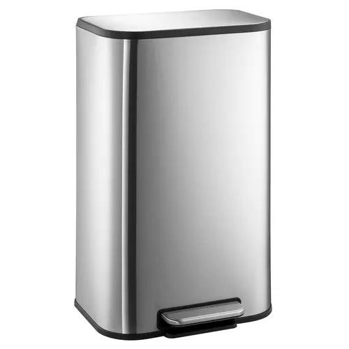 【Labor Day Flash Sale Home Items】30L Premium Stainless Steel Kitchen Trash Can - Quiet-Close Lid, Soft-Closing Mechanism, Inner Bucket, Household Apartment Home Decor Bin for Office Use