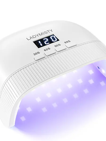 LadyMisty UV Nail Lamp - Fast Drying, UV Light for Gel Nails with 30 Dual Lamp Beads, 4 Timer, LCD Display, Energy Efficient LED Nail Light for Home & Salon
