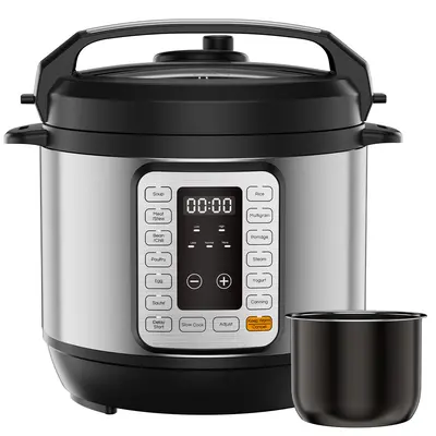 【New Update】16-in-1 Electric Pressure Cooker, 12-Preset Multi Cookers with Ceramic Pot, Slow Cook Rice Steamer Sauté Soup Yogurt Maker and More, Recipe Book