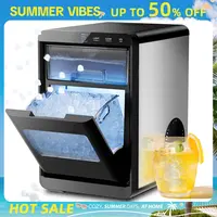 Antarctic Star Ice Maker 45Lbs/Day Quick 10-15min Self-Cleaning 24H Timer Clear Visual double door,for Home Office Bar Party   Icemakermachine  【TikTokShopBlackFriday】