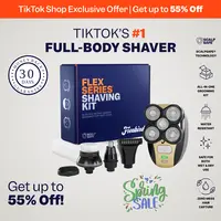FREEBIRD FlexSeries Electric Head Shaver for Men, 5-in-1 Multifunctional Grooming Kit with ScalpSafe Technology for Hair Removal, Waterproof & Cordless Personal Gadget, Multifunctional Hair Shaver