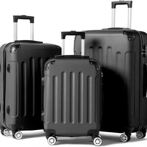 【Summervibes】Ubesgoo 3-Piece Luggage Set Travel Lightweight Suitcases With Rolling Wheels,20in,24in,28in, TSA Lock & Moulded Corner, Carry On Luggages For Business, Trip