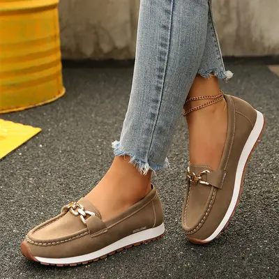 Women Loafers Soft Leather Slip On Soft Bottom Non-Slip Fashion Dress Shoes Springfresh Summer Vibes