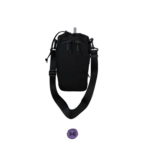 The Iris Sip Bag (#2027) Insulated Tumbler Cup Holder with Adjustable Straps By Iris & Rainbow Bottle Customized