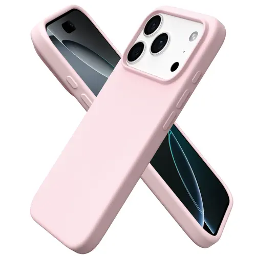 ORNARTO Slim 3-Layer Liquid Silicone Soft Gel Shockproof Phone Case for iPhone 17, 16, 15 Series, Anti-Scratch Microfiber-Lined Protective Smartphone Casing, Phone Accessories