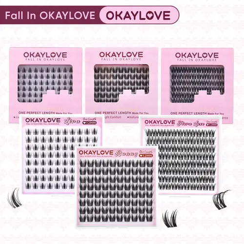 OKAYLOVE Lashes Cluster, One Size Eyelashes Clusters for Lira | Flora Luxe, 8/ 10/ 12/ 14/ 16/ 18MM Soft Cluster Eyelash Extensions, DIY Eyelash at home Easily, Natural Makeup Girl Gifts #Summervibes DealsForYouDays