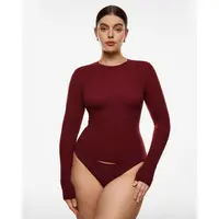 Inbarely Soft Single-Layer Basic Long Sleeve Shirts See Through