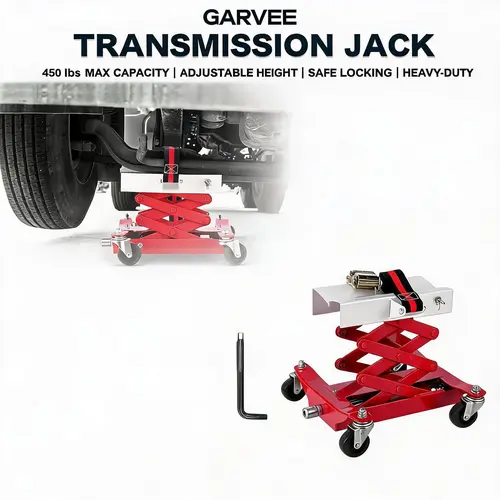 【Fathersdaygift】GARVEE 450 lbs Heavy-Duty Adjustable Transmission Jack with Stable Design, Lifting Range from 7 to 23 Inches, Ideal for Auto Repair and Vehicle Maintenance, Suitable for Professional Shops and DIY Enthusiasts