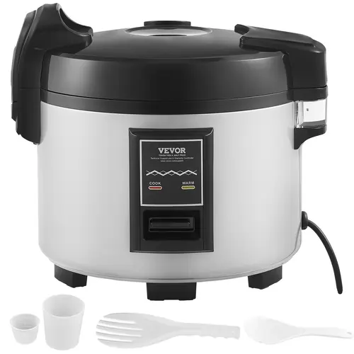 【DealsForYouDays】VEVOR Commercial Rice Cooker, 60-Cup Rice Cooker, 13.74 Qt / 13 Liter Large Rice Cooker and Warmer with Nonstick Inner Pot, Fast Cooking and 12-Hour Keep Warm, with Rice Cup and Paddle, for Restaurant