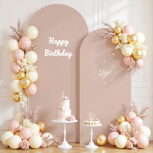 Stretchy Elastane Spandex Arch Covers (Stand Not Included) - 6ft-7.2ft Frame Stretch Backdrop Wraps Set, Easy-Display Party Decoration Supplies for Weddings, First Birthday Events,Summer Sale,Mid Year Sale,Deals For You Day summerwins,Father's Day Gift